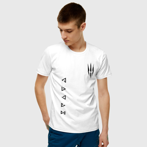 Мужская футболка хлопок ВЕДЬМАК., цвет белый - фото 3