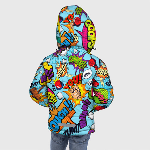 Зимняя куртка для мальчиков 3D Comics art, цвет черный - фото 4