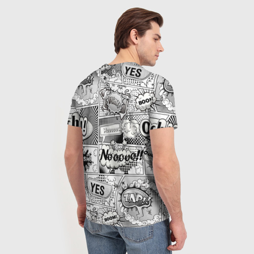 Мужская футболка 3D с принтом COMICS ART, вид сзади #2