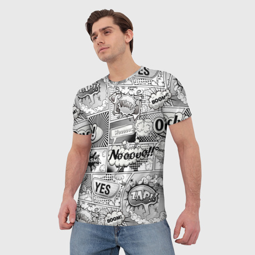 Мужская футболка 3D с принтом COMICS ART, фото на моделе #1