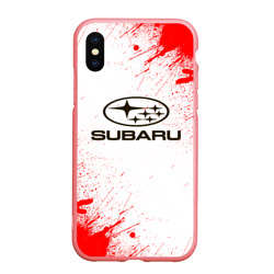 Чехол для iPhone XS Max матовый Subaru