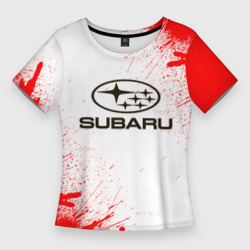 Женская футболка 3D Slim Subaru