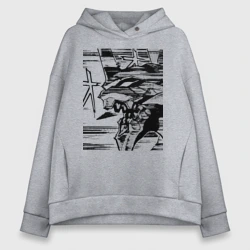 Женское худи Oversize хлопок Ева 01 Берсерк Евангелион Eva