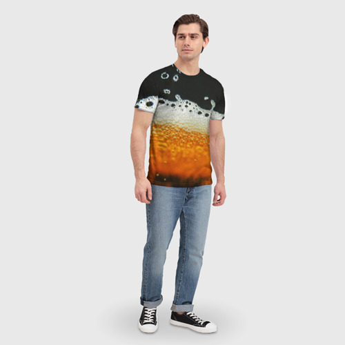 Мужская футболка 3D Темное пиво, цвет 3D печать - фото 5