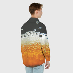 Рубашка с принтом Темное пиво для любого человека, вид сзади №2. Цвет основы: белый