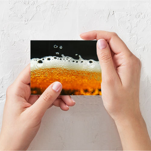 Поздравительная открытка Темное пиво, цвет белый - фото 3