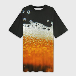 Платье-футболка 3D Темное пиво
