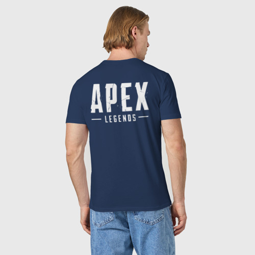 Мужская футболка хлопок APEX LEGENDS (НА СПИНЕ), цвет темно-синий - фото 4