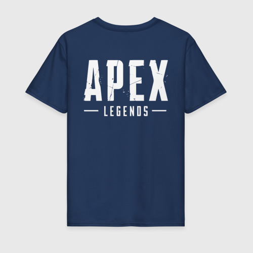 Мужская футболка хлопок APEX LEGENDS (НА СПИНЕ), цвет темно-синий - фото 2
