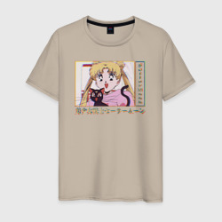Sailor Moon Usagi Tsukino Luna – Мужская футболка хлопок с принтом купить со скидкой в -20%
