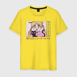 Мужская футболка хлопок Sailor Moon Usagi Tsukino Luna