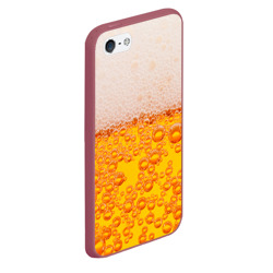 Чехол для iPhone 5/5S матовый Пиво с пеной - фото 2