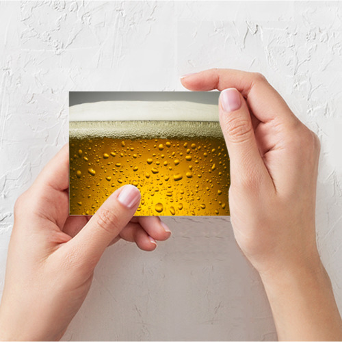 Поздравительная открытка Пиво, цвет белый - фото 3