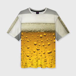Женская футболка oversize 3D Пиво