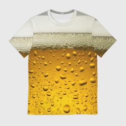 Мужская футболка 3D Пиво текстура