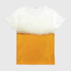 Женская футболка 3D Я пиво!