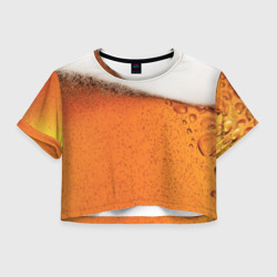 Женская футболка Crop-top 3D Пиво