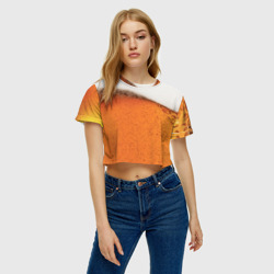 Женская футболка Crop-top 3D Пиво - фото 2
