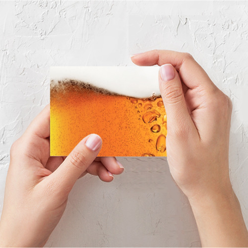 Поздравительная открытка Пиво!, цвет белый - фото 3