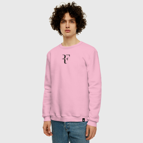 Мужской свитшот хлопок Roger, цвет светло-розовый - фото 3