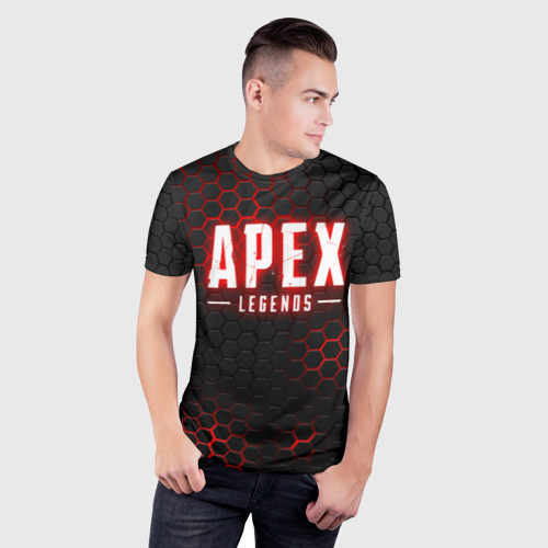 Мужская футболка 3D Slim с принтом APEX LEGENDS | АПЕКС ЛЕГЕНДС, фото на моделе #1