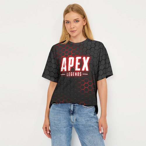 Женская футболка oversize 3D Apex Legends Апекс Легендс, цвет 3D печать - фото 5