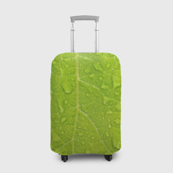 Чехол для чемодана 3D Листок с росой