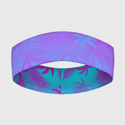 Повязка на голову 3D Неоновые пальмы