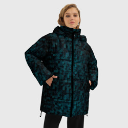 Женская зимняя куртка Oversize Кубизм - фото 2