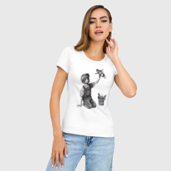 Женская футболка хлопок Slim Banksy - фото 2
