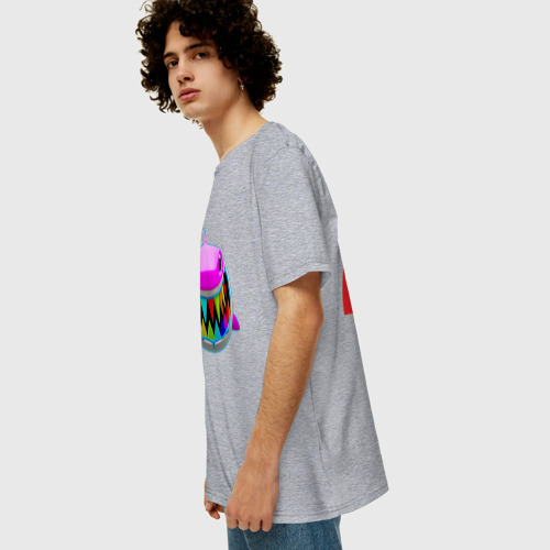 Мужская футболка хлопок Oversize с принтом 6IX9INE- GOOBA, вид сбоку #3