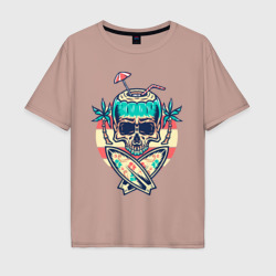 Мужская футболка хлопок Oversize Skull Summer