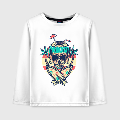 Детский лонгслив хлопок Skull Summer