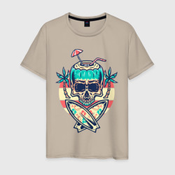 Мужская футболка хлопок Skull Summer