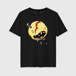 Cyberpunk 2077 Smile – Женская футболка хлопок Oversize с принтом купить со скидкой в -16%