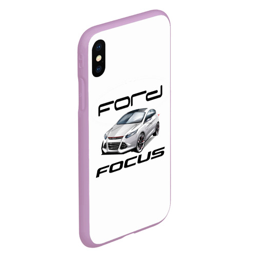Чехол для iPhone XS Max матовый Ford, цвет сиреневый - фото 3