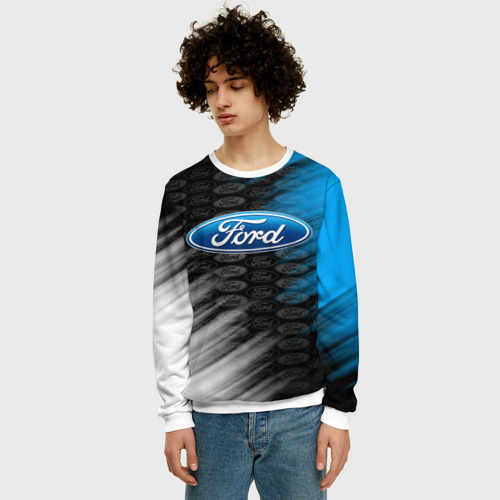 Мужской свитшот 3D Ford, цвет белый - фото 3