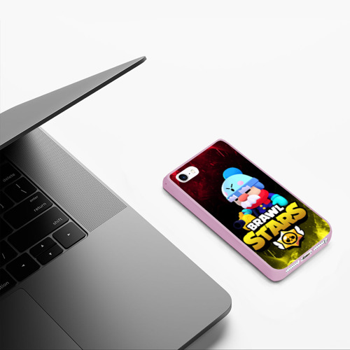 Чехол для iPhone 5/5S матовый GALE BRAWL STARS, цвет розовый - фото 5