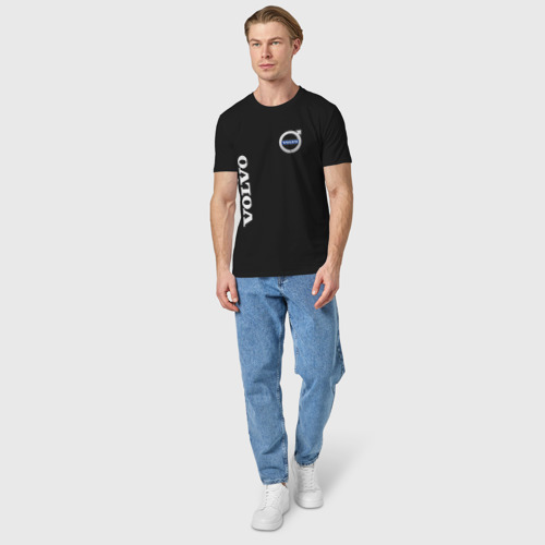 Мужская футболка хлопок Volvo, цвет черный - фото 5