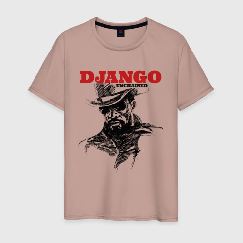 Мужская футболка хлопок Django, цвет пыльно-розовый