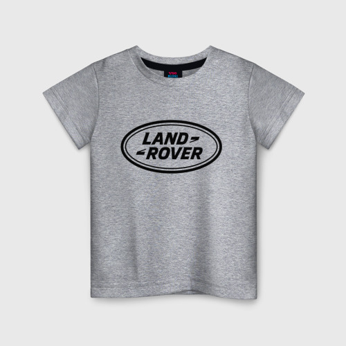 Детская футболка хлопок с принтом LAND ROVER, вид спереди #2