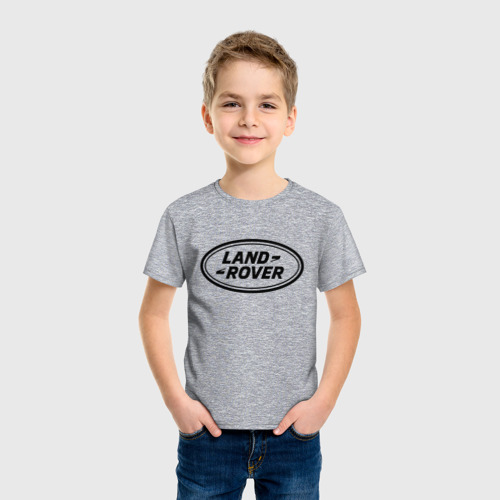 Детская футболка хлопок с принтом LAND ROVER, фото на моделе #1