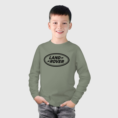 Детский лонгслив хлопок с принтом LAND ROVER, фото на моделе #1
