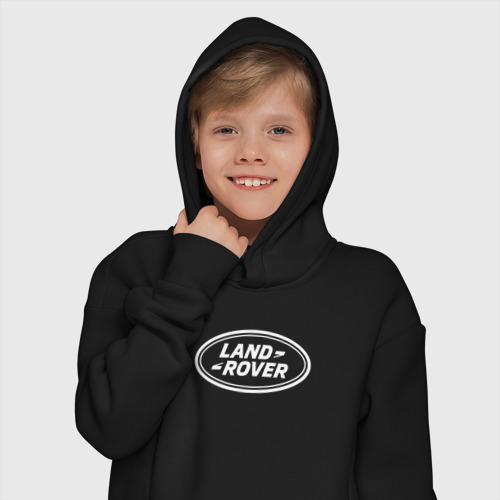 Детское худи Oversize хлопок Land Rover, цвет черный - фото 12