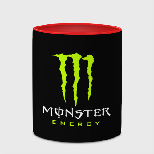 Кружка с полной запечаткой Monster energy, цвет белый + красный - фото 4