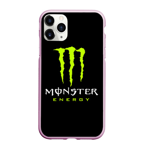 Чехол для iPhone 11 Pro Max матовый Monster energy, цвет розовый