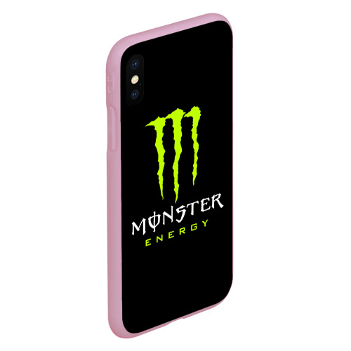 Чехол для iPhone XS Max матовый Monster energy, цвет розовый - фото 3