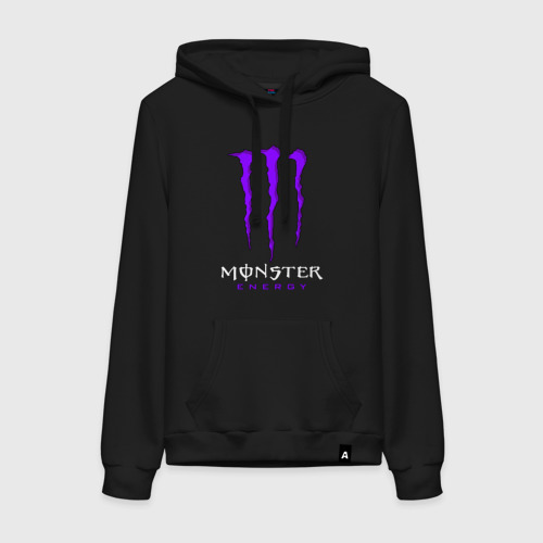 Женская толстовка хлопок Monster energy, цвет черный