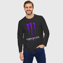 Мужской лонгслив oversize хлопок Monster energy - фото 2