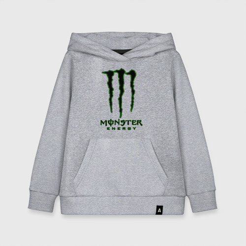 Детская толстовка хлопок Monster energy, цвет меланж